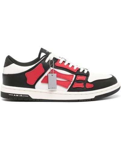 Amiri Skel Low-top Leather Sneakers - Red