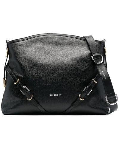 Givenchy Voyou Leather Medium Bag - Black