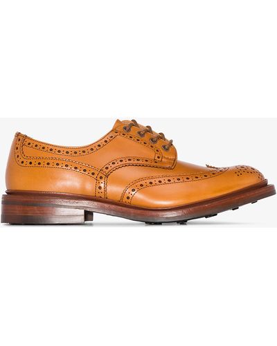 Tricker's Mustard Bourton Derby Shoes - Men's - Leather - Orange