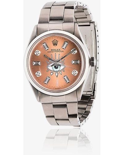 Jacquie Aiche Pink Rolex Eye Stainless Steel Watch - Metallic