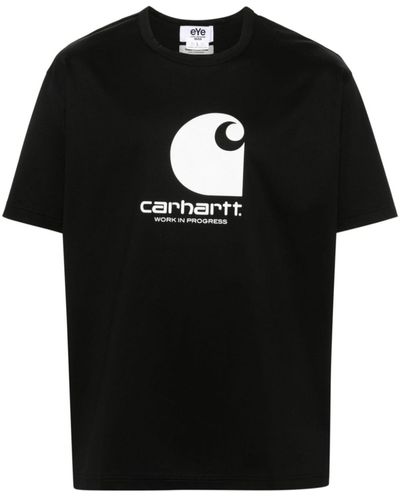 Junya Watanabe X Carhartt Logo-print Cotton T-shirt - Men's - Cotton - Black