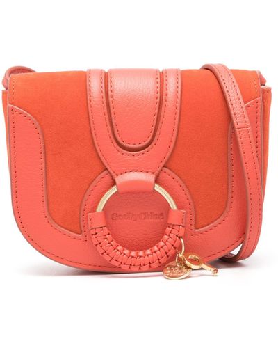 See By Chloé Hana Mini Crossbody Bag - Women's - Calf Leather/cotton/calf Suede - Red