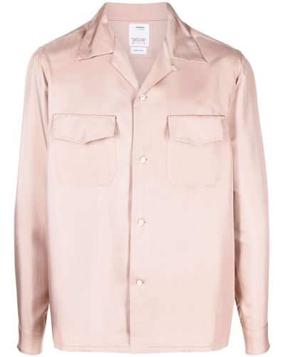 Visvim Long-sleeve Silk Satin Shirt - Pink