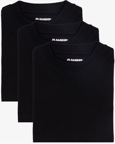 Jil Sander Plus Cotton T-shirt Set - Women's - Organic Cotton - Black