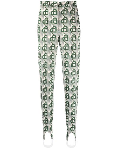 Casablancabrand Heart Monogram Tailored leggings - Green