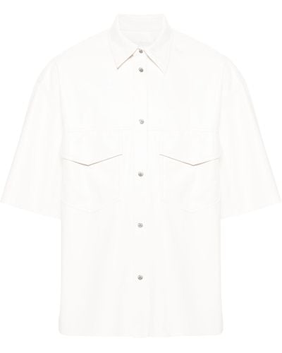 Nanushka Okobor Faux-leather Shirt - White