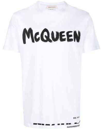 Alexander McQueen Logo-print Short-sleeve T-shirt - White