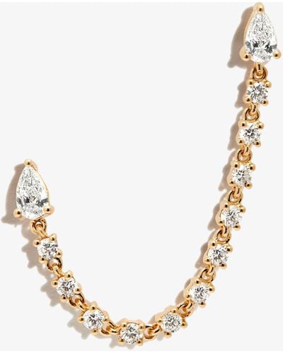 Anita Ko 18k Yellow Double Piercing Diamond Earring - Metallic