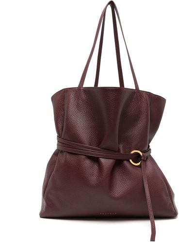 Tsatsas Anis Leather Tote Bag - Women's - Leather - Purple