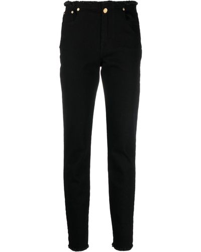 Tom Ford Comfort Frayed-hem Skinny Jeans - Black