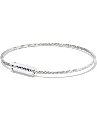 Le Gramme Sterling Le 7g Polished Sapphire Cable Bracelet - Metallic