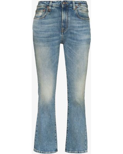 R13 Kick Fit Mid-rise Jeans - Women's - Cotton/spandex/elastane - Blue