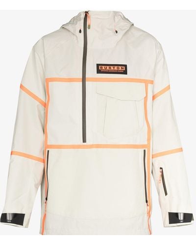 Burton Gray Gore-tex 2l Breaker Anorak Jacket - - Polyester/nylon/recycled Polyesterspandex/elastanenylon