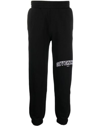 Givenchy Logo-embroidered Tapered Joggers - Black