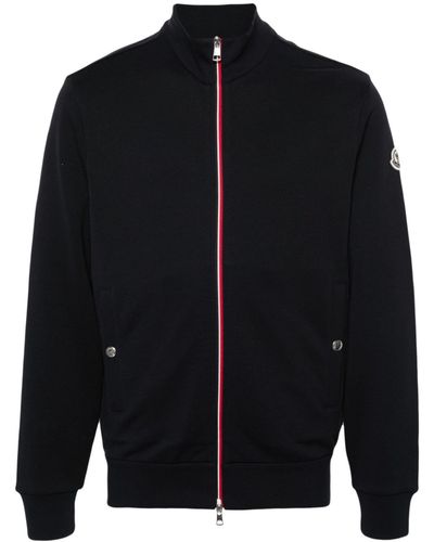 Moncler Rwb-stripe Zipped Sweatshirt - Blue