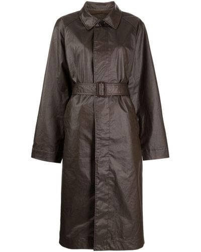 Lemaire Belted Trench Coat - Black