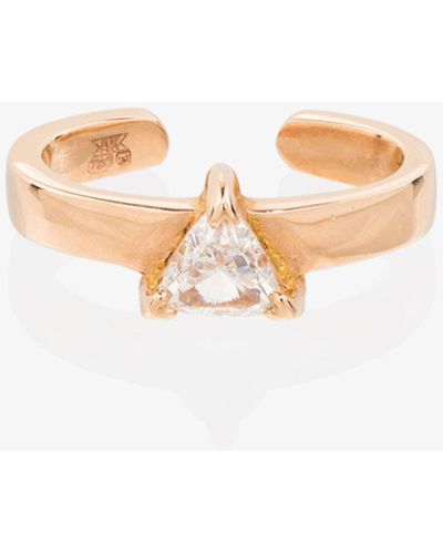 Anita Ko 18k Rose Gold Trillion Diamond Ear Cuff - Women's - Diamond/18kt Gold - Yellow