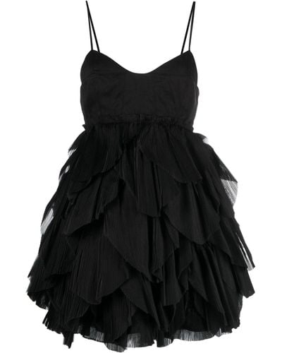 Aje. Elsie Pleat Mini Dress - Black