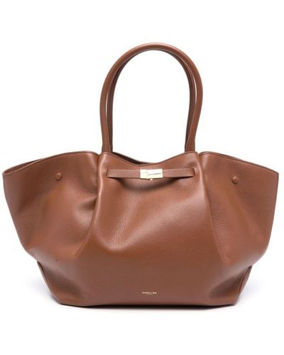 DeMellier London The New York Small Leather Tote Bag - Brown