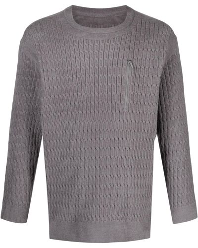 Descente Allterrain Fusion Chenille Sweater - Gray