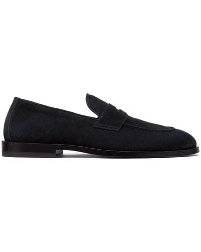 Brunello Cucinelli Low-heel Suede Loafers - Black