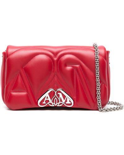 Alexander McQueen Small The Seal Shoulder Bag - Red