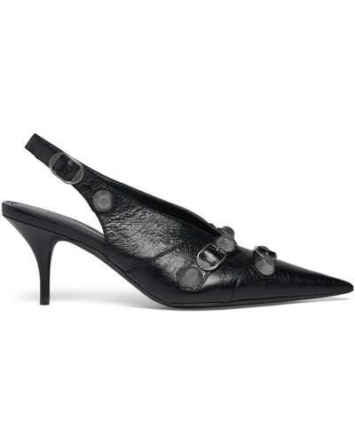 Balenciaga Cagole 70mm Slingback Court Shoes - Black