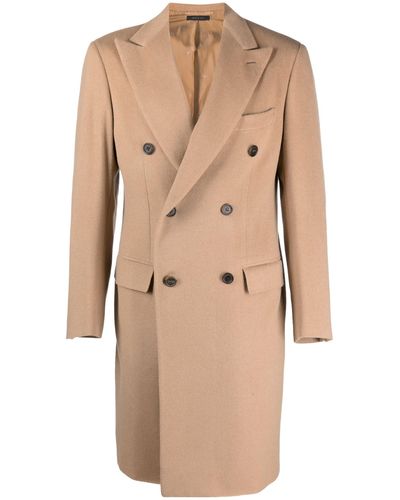 Brioni Brunico Double-breasted Coat - Natural