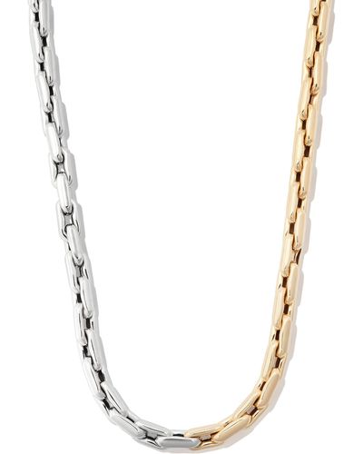 Lauren Rubinski 14k Yellow And White Small Chain Necklace - Metallic