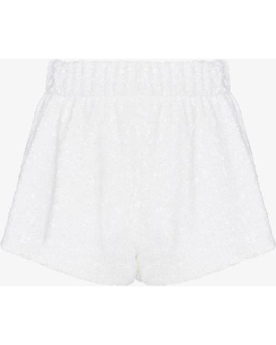 Oséree Sequin Embellished Shorts - White