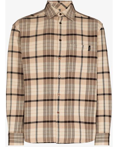 Holzweiler Elja Check Flannel Cotton Shirt - Brown