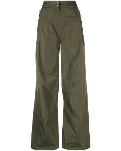 Moncler High-waist Cargo Pants - Women's - Polyester - Green