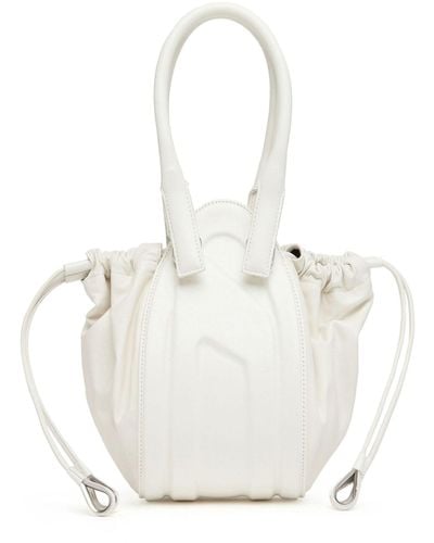 DIESEL Small 1dr-fold Bucket Bag - White
