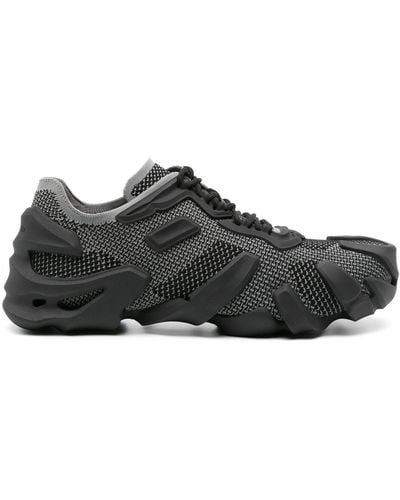Bottega Veneta Gray Flex Technical Knit Sneakers - Black