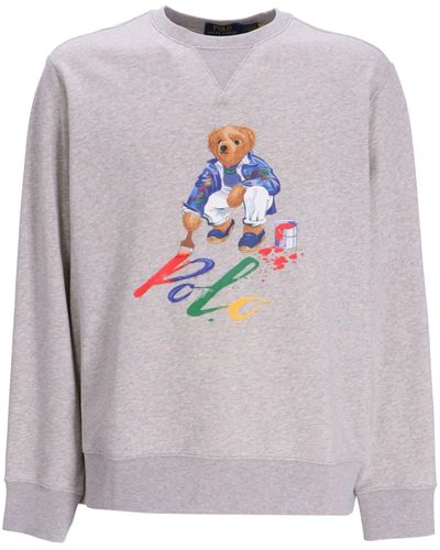 Polo Ralph Lauren Polo Bear Cotton Sweatshirt - Men's - Polyester/cotton - Gray