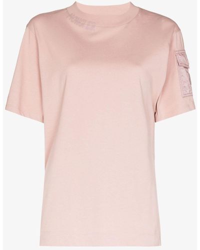 Moncler Pink Logo Cotton T-shirt