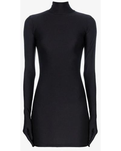Vetements High Neck Glove Mini Dress - Black