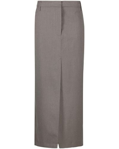 Remain Pencil Midi Skirt - Grey