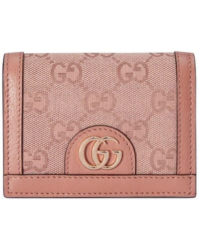 Gucci Ophidia GG Canvas & Leather Card Case - Pink