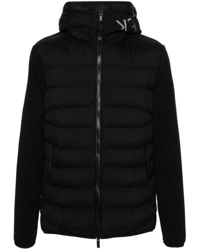 Moncler Paneled Hooded Jacket - Black