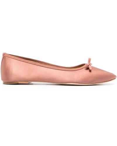 Reformation Paola Satin Ballet Court Shoes - Pink