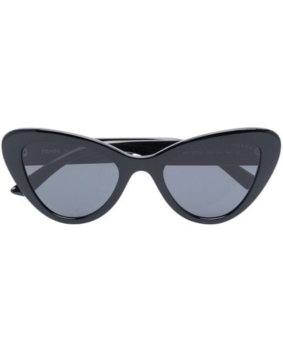 Prada Embossed-logo Cat-eye Sunglasses - Blue