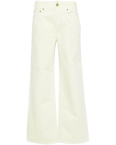 Ulla Johnson Green Elodie High-rise Straight Jeans - White