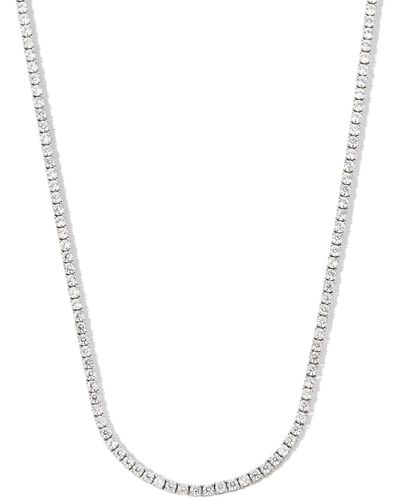 Hatton Labs Sterling Crystal Tennis Necklace - Metallic
