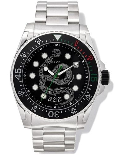 Gucci Stainless Steel Dive Watch - Men's - Stainless Steel/sapphire Glass - Black
