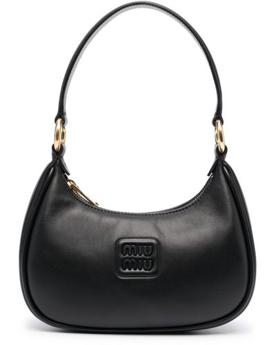 Miu Miu Leather Top Handle Bag - Black