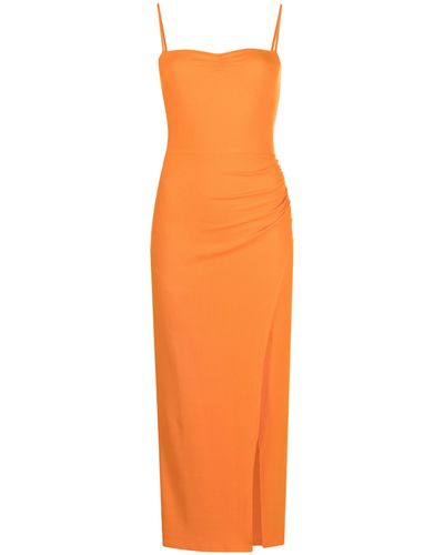 Reformation Formosa Knitted Midi Dress - Orange