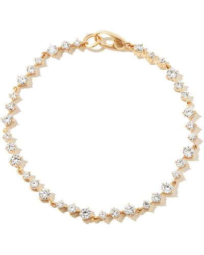 Lizzie Mandler 18k Yellow Wave Éclat Diamond Tennis Bracelet - White