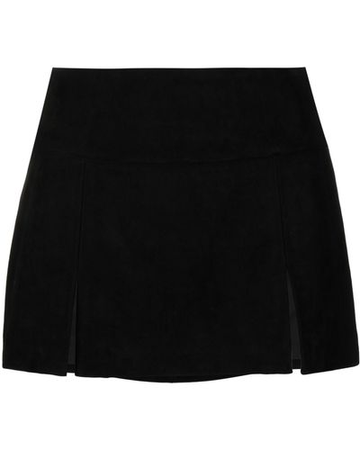 Danielle Guizio Suede Micro Mini Skirt - Women's - Suede/polyester - Black