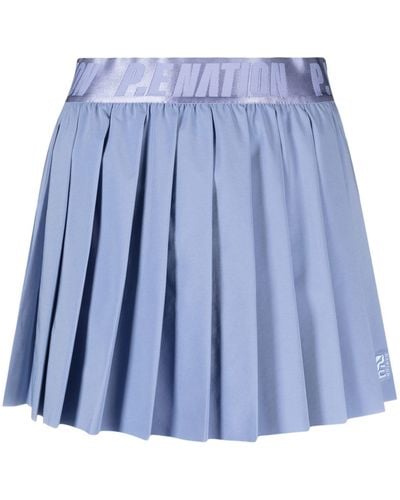 P.E Nation Volley Pleated Mini Skirt - Blue